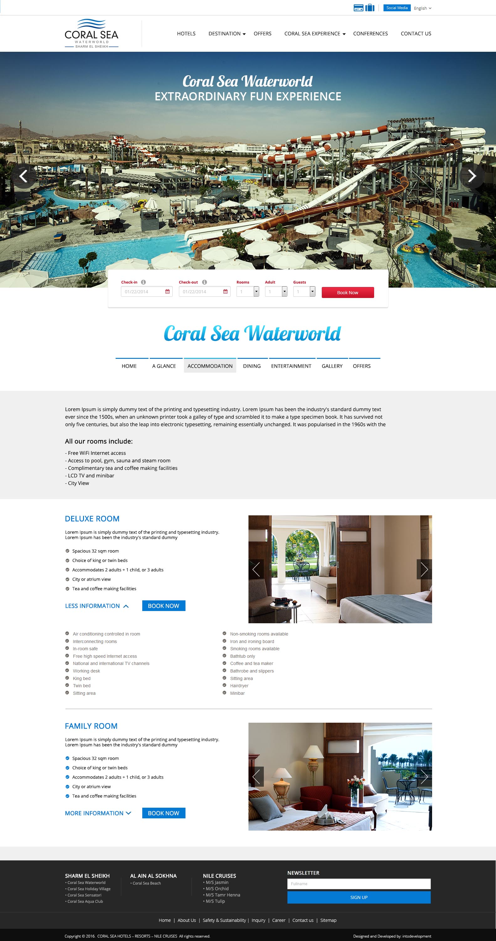 Coral Sea rooms-web development -Egypt-Doha
