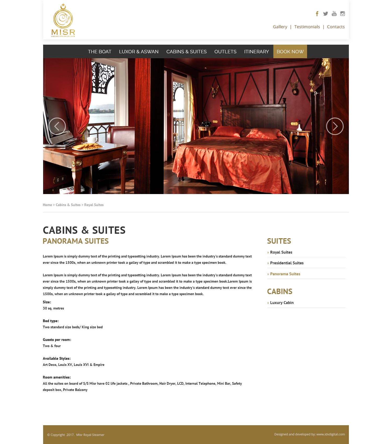 SS Misr-cabins-web design Egypt-web design Doha